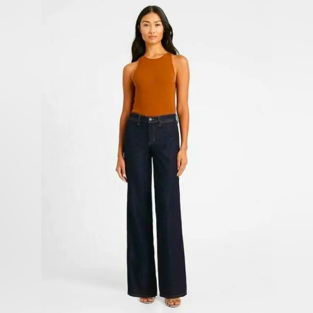 Banana Republic high-rise wide leg premium clean rinse denim